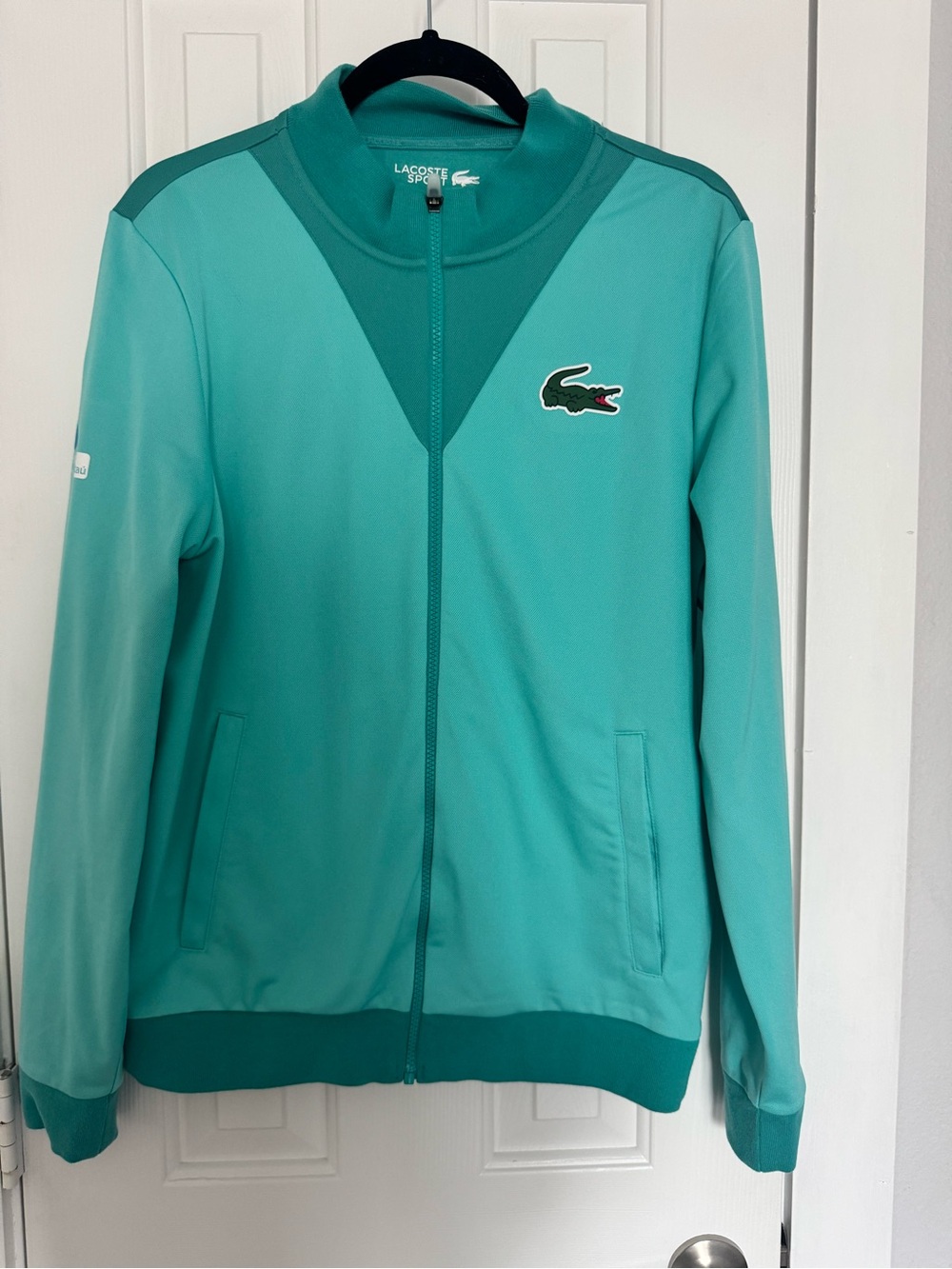 Lacoste Teal Zip-Front Sport Miami Open Jacket